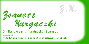 zsanett murgacski business card